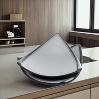 Panyu — plaques de service réutilisables en mélamine, triangle gris et noir, fournitures d'usine, en promotion