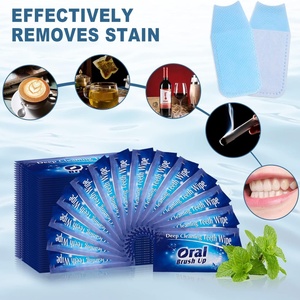 Mint Flavor Gel Oral Brush Ups Multi-Purpose Dental Care and <b>Teeth</b> <b>Whitening</b> Wipes Bag Shape for Convenient Cleaning - Product Image 4