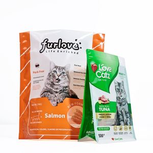 Bolsa Compuesta de Aluminio y Plástico, Bolsa con Barrera de Oxígeno, Cierre Hermético, Bolsa Vertical para Envasado de Snacks y Alimentos para Mascotas - Product Image 1