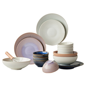 Bols de la série <span class=keywords><strong>Moore</strong></span> vaisselle vaisselle <span class=keywords><strong>en</strong></span> céramique sous glaçure porcelaine colorée nouilles bols à soupe ustensiles de cuisine haut de gamme décoration de la maison - Product Image 5
