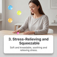 Jouets Squishy Gloobble (lot de 4), balles anti-stress collantes pour adultes et enfants, balles moelleuses, cadeau sensoriel apaisant pour soulager le stress