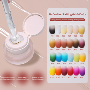 Gel de Nail Art Airbrush Pat Pat 24 Couleurs Haute Saturation Effet Blush Sans Rinçage Gel de Peinture Couleur Nécessitant une Lampe UV pour Sécher - Product Image 2
