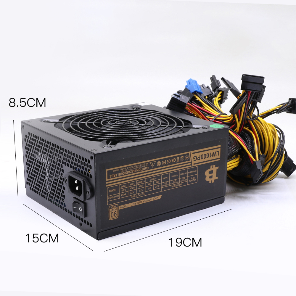 Совершенно новый блок питания ATX 1800 Вт 90 разъемов блок питания поддерживает 8GPU графическую карту для ПК Игр