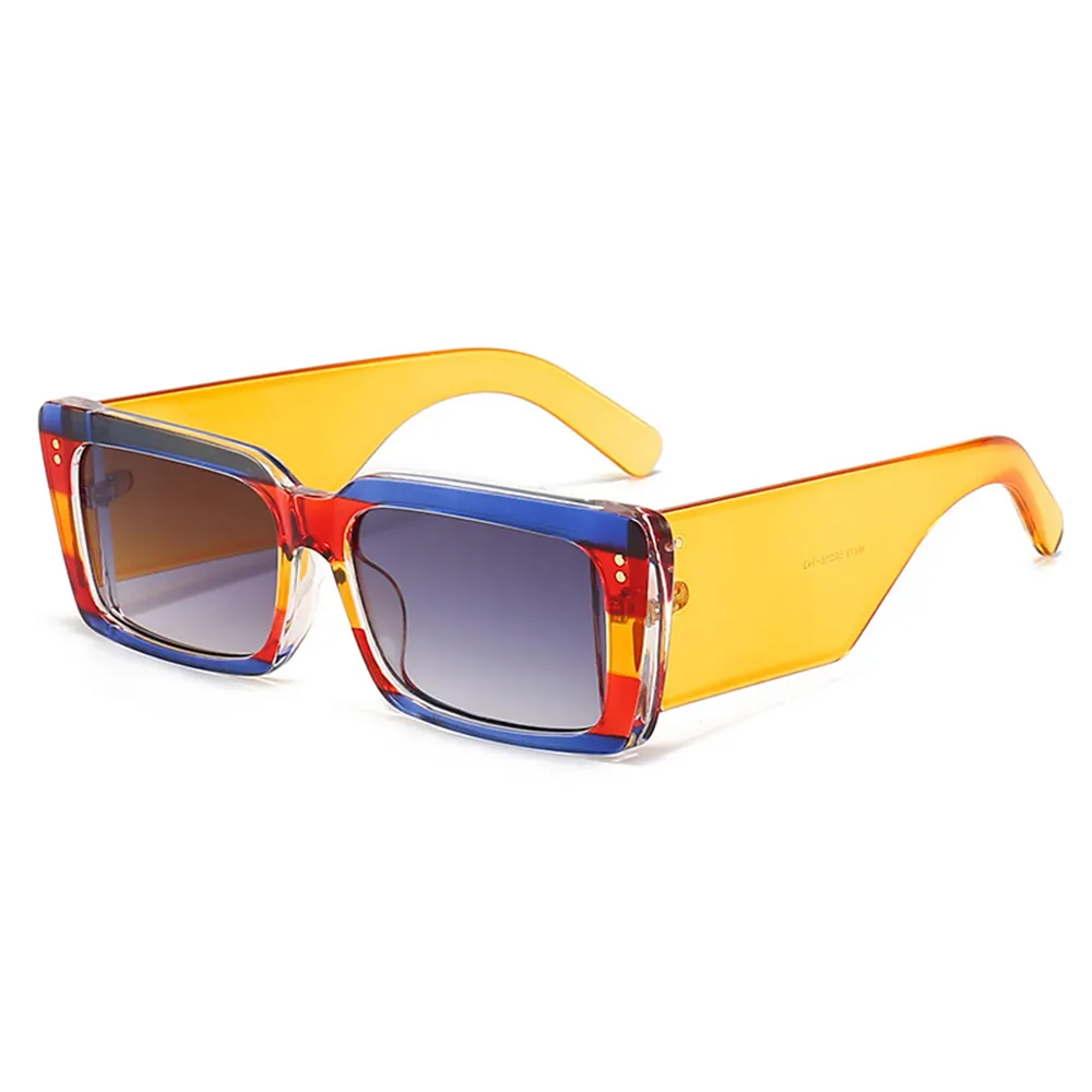 Sunglasses 2023 Wholesale Price Squa're Frame Candy Color Wide Temple Ladies Glasses Sun Glasses BU3506