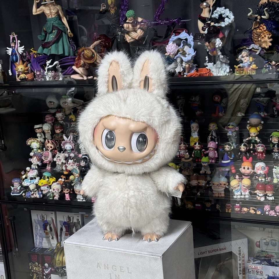 100% Genuine Original White Labubu Zimomo Angle in Clouds