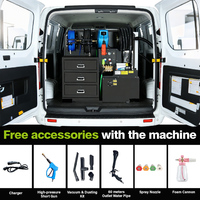 Machine de lavage de voitures portable 3Kw 150Bar 2200PSI 15L/min – Kit complet d'équipement de detailing pour la vente et l'exploitation de services de lavage de voitures mobiles