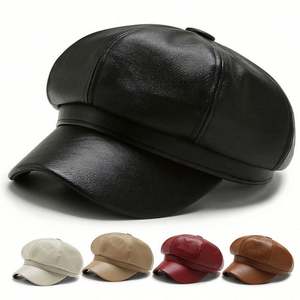 Béret en cuir PU pour femme, idéal pour l'automne et l'hiver, parfait pour le sport, la pêche et les activités de plein air – Vente chaude en stock - Product Image 4