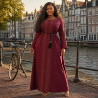 Robe de soirée élégante pour femmes africaines grande taille, Kaftan, Abaya musulmane, Robe de mariée, Boubou modeste, Ankara, Robe de fête
