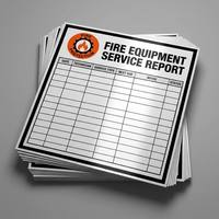 Etiquetas personalizadas para registro de servicio de equipos contra incendios industriales, resistentes al aceite, con registro de fecha y estado, para embalaje de exportación a granel de equipos contra incendios