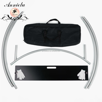 Support de toile de fond circulaire ANNIELU Premium en fer et aluminium, cadre rond robuste pour décoration de mariage, ballons et fêtes