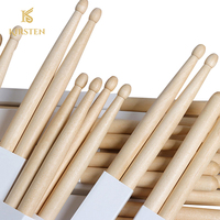 Baguettes de batterie en érable 5A, pointe ovale en bois pour adultes, enfants et débutants, idéales pour les batteries électroniques de jazz et les instruments de percussion