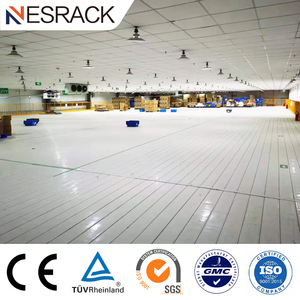 פלטפורמת עבודה משומשת במחסן, מדף גלריה בהתאמה אישית, פלטפורמת אחסון רב-מפלסית מפלדה כבדה. - Product Image 2