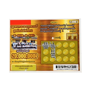 Wholesale <b>Scratch</b> Off Lottery Tickets Digital Printing Card Lottery <b>Scratch</b> and Win Tickets - Product Image 6