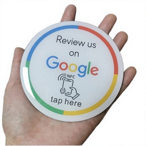 <span class=keywords><strong>Tarjeta</strong></span> de reseñas de <span class=keywords><strong>Google</strong></span> con NFC programable, toque para compartir enlaces de redes sociales, código QR impreso personalizado para restaurante, salón, hotel - Product Image 5
