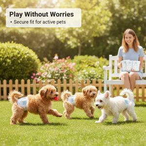 Couches absorbantes jetables à pois, grande taille, désodorisantes, pour chiens et animaux de compagnie (mâles et femelles) - Vente en gros - Product Image 5
