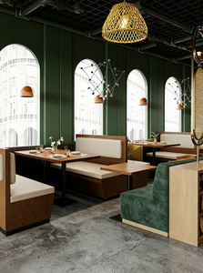 Mesas y Sillas de Estilo Wabi-Sabi para Uso Comercial en Panaderías, Restaurantes, Pubs, Restaurantes de Hot-Pot, Sillas de Sofá para Cabinas - Product Image 2
