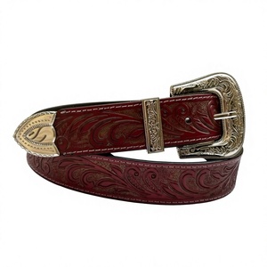 Cinturón de Cuero para Hombre, Diseño Grabado, Estilo Vintage, Casual, Hebilla Cuadrada con Calavera, Impreso, Duradero, Ecológico, Hecho a Mano, de Lujo, con Hebilla de Acero - Product Image 4