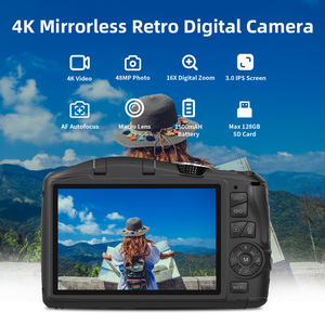 Mới Nhất DSLR 4K 48MP Không Gương Retro Máy Ảnh Kỹ Thuật Số 16X Zoom Kỹ Thuật Số 3.0 IPS Màn Hình Video Recorder Vlogging Máy Ảnh Cho Sinh Viên - Product Image 2