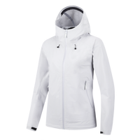 Chaqueta SoftShell impermeable de invierno para mujer elegante 100% poliéster tejido elástico puños elásticos con capucha ideal para Trail Running