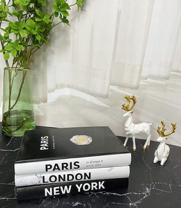 Decorazione Moderna per Tavolino da Caffè Set <span class=keywords><strong>di</strong></span> 3 <span class=keywords><strong>Libri</strong></span> con Pagine Bianche Decorazione Libro con Copertina Rigida - Product Image 5
