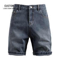 Shorts en jean mi-longs pour hommes, shorts en denim décontractés pour hommes