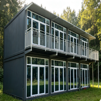 Maison préfabriquée contemporaine en conteneur avec design respirant et solution de modélisation 3D pour usage bureau/boutique
