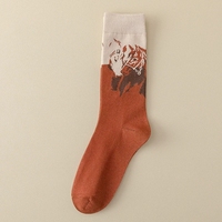 Chaussettes en coton tricotées pour femmes, motif alimentaire (donut, popcorn), mignonnes, colorées, style dessin animé, qualité supérieure, vente en gros