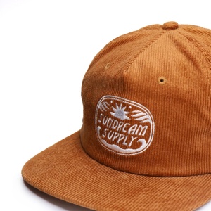 Custom Embroidery logo Unstructured Corduroy Snapback Caps <b>Flat</b> Bill <b>Hats</b> - Product Image 3