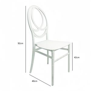 Chaise Bambou De Luxe Blanche et Dorée en Matériau PP Durable pour Hôtel Moderne, Salle à Manger, Fête, Mariage, Événement, Banquet, Bar, Utilisation Extérieure - Product Image 3