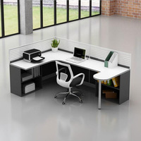 Bureau à cloison moderne en verre Poste de travail Table de bureau Mobilier de poste de travail personnalisé à siège unique