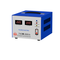 Regulador Automático de Voltaje (AVR) Monofásico YILONG SVC 2KVA, 220V, Pantalla Digital, 50/60Hz, Servomotor de Alta Precisión para el Hogar