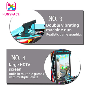 Vente en gros de centre de <span class=keywords><strong>jeux</strong></span> Funspace Pistolet d'arcade à jetons Machine de jeu de tir de niveau supérieur sur simulateur vidéo - Product Image 6