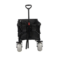 Chariot de camping pliable 200L avec roues gonflables de plage 9*4 pouces, chariot utilitaire robuste et pliable pour la plage et les activités de plein air