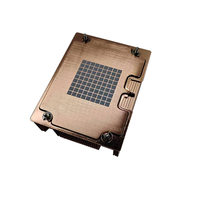Dissipateur thermique passif pour serveur 1U avec ailettes en cuivre, refroidisseur de processeur pour AM4 AM5 SP3, refroidissement par air 200W, chambre à vapeur avec caloduc