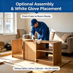 Transport <span class=keywords><strong>de</strong></span> meubles anti-dommages <span class=keywords><strong>de</strong></span> Chine vers l'Europe, protection des bords, caisse renforcée et placement sous protection blanche - Product Image 6