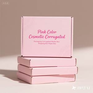 Échantillon Gratuit, Boîte d'Expédition Rose Ondulée Personnalisée pour Cosmétiques avec Logo, Carton d'Emballage - Product Image 5