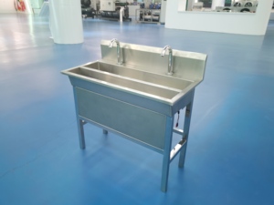 Lavabo portable en acier inoxydable de type pédale/sensoriel, type industriel, 304, désinfection, lavabo pour hôtel et atelier alimentaire - Product Image 4