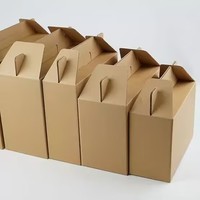 Boîte cadeau en papier kraft recyclé écologique à prix bas, livraison directe d'usine, avec séparateurs, sac de livraison de nourriture