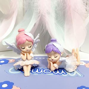 5-11CM 6PCS/SET Statues de petite fille ange ballerine cygne de rêve Figura PVC Anime Figure Catcher Gachapon Egg Box Game Prize Toys - Product Image 4