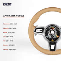Volant en cuir de bonne qualité avec design ergonomique pour Porsche Panamera Cayenne Macan 718 911 Boxster Cayman