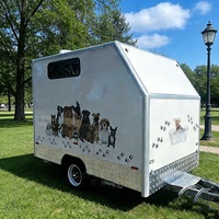 Remorque de toilettage mobile pour animaux de compagnie, véhicule de toilettage pour chiens et chats avec évier et baignoire