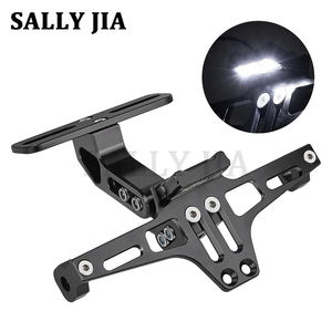 Soporte plegable para matrícula de motocicleta modificado con CNC aleación de aluminio señal de giro trasera soporte para matrícula de cola corta - Product Image 6