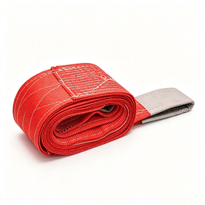 Sangles de levage en gros de 5 m de long, qualité industrielle, 100 % polyester haute ténacité, structure plate de 5 tonnes, fabriquées au Vietnam - Product Image 1