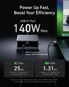 Anker Prime Charger 250W GaN Estación de carga USB C ultrarrápida de 6 puertos con pantalla LCD de 2,26 \ "y esfera de control inteligente A2345 - Product Image 6