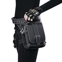 Sac à bandoulière rétro steampunk 2020, sac à dos en cuir gothique noir, accessoires de moto pour femmes, sac de taille, sac de jambe