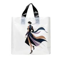 Sac de courses en plastique de haute qualité, sac de courses en plastique imprimé OEM, sac de transport