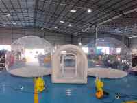 Dôme gonflable double bulle transparent en PVC de 3m x 4m pour extérieur, jardin et usage commercial