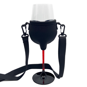 Portavasos de Neopreno Personalizado con Logotipo, Funda para Vaso de Vino, Portavasos Personalizado en Blanco para Bodas, Portavasos con Correa - Product Image 1