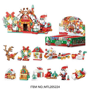 DIY 교육용 크리스마스 선물 12 in 1 미니 벽돌 세트 어린이를위한 퍼즐 장난감 크리스마스 트리 빌딩 블록 장난감 - Product Image 3