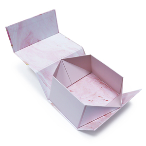 Custom Luxury <b>Foldable</b> Magnetic Gift <b>Box</b> Packaging Gradient Pink Rigid Gift <b>Box</b> - Product Image 1
